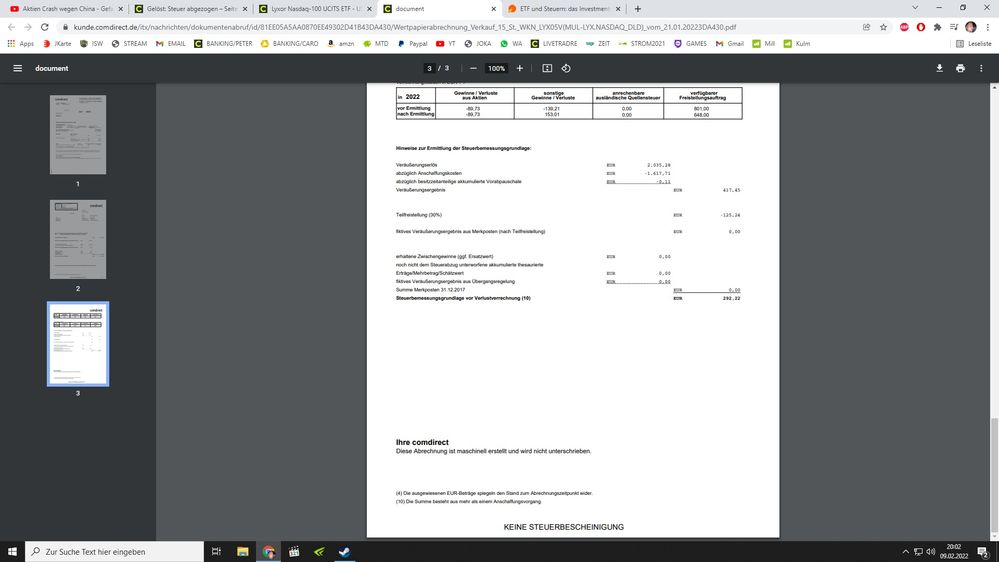 30% Teilfreistellung