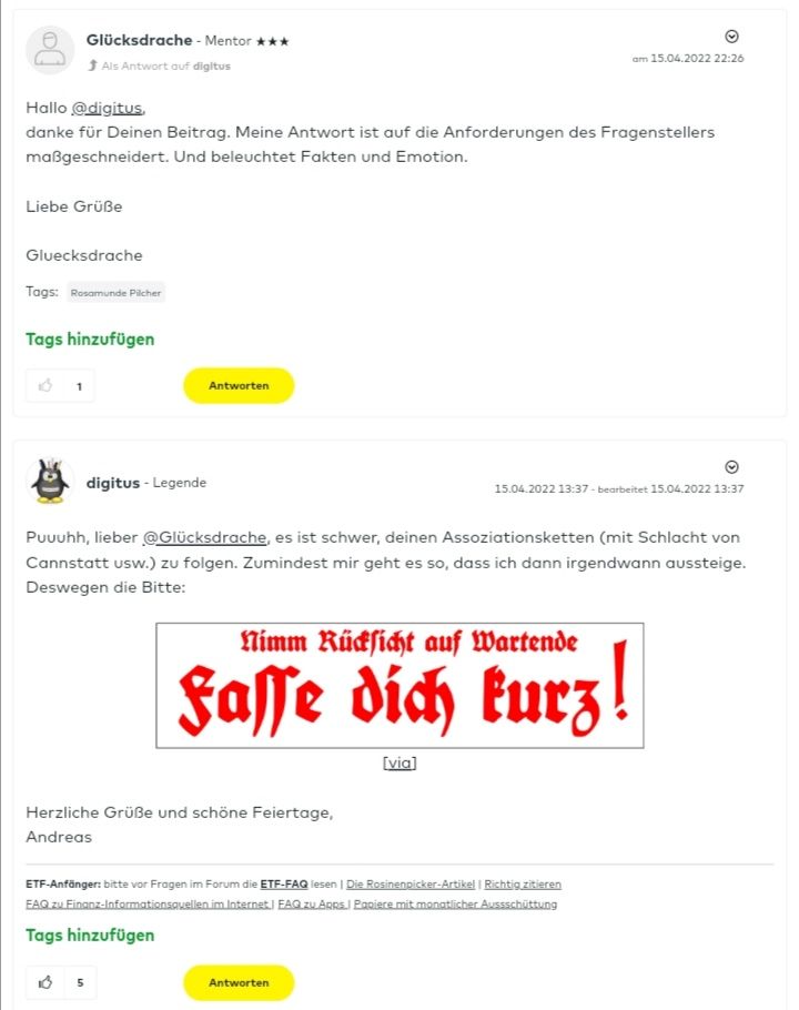 Quelle: comdirect Forum, Screenprint des Vorfalls vom 15.04.2022