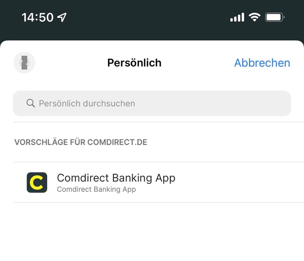 comdirect App - 1Password