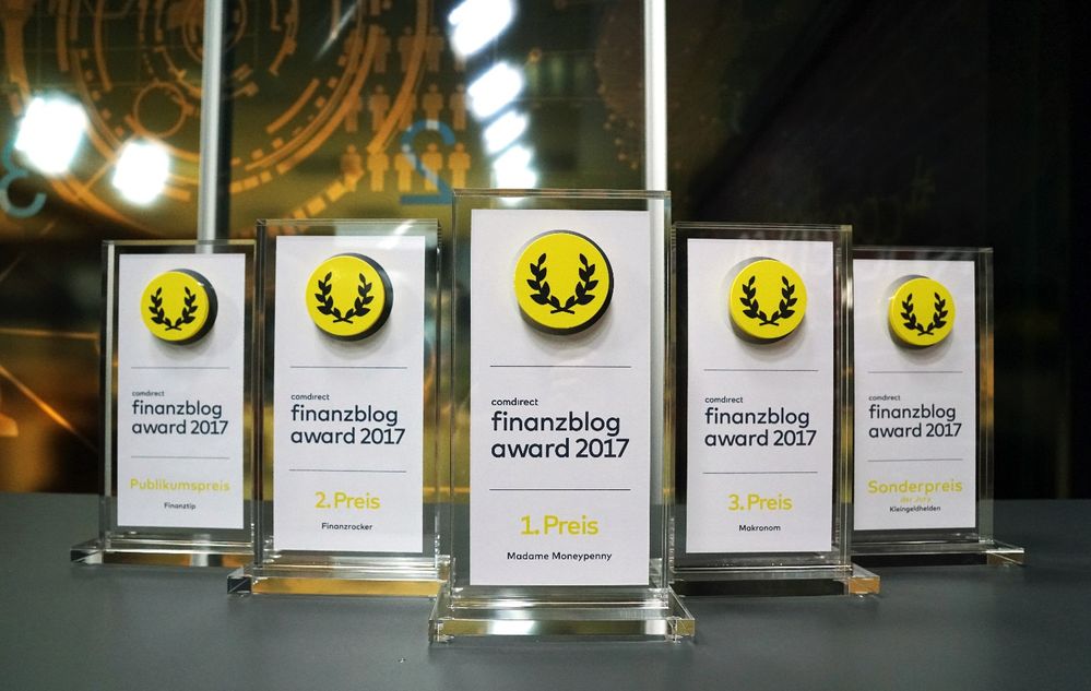 Die Gewinner des finanzblog awards 2017