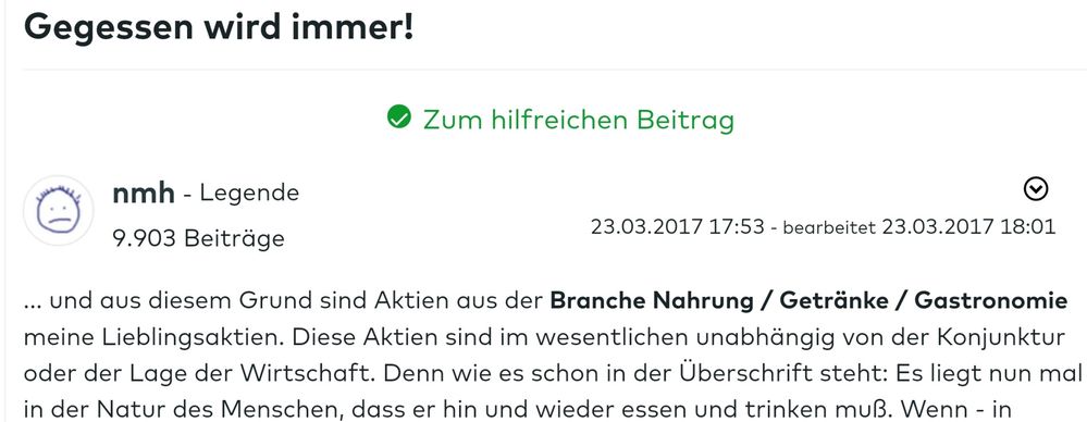 Quelle: comdirect Community, Screenprint des Beitrages aufgenommen am 17.01.2023