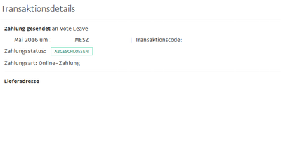 Eine von zwei persönlichen Spenden gegen zunehmende Bürokratie