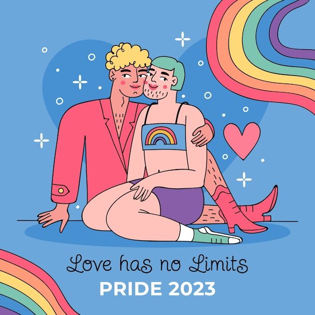 handgezeichnete-illustration-fuer-die-feier-des-stolzmonats_23-2150277269