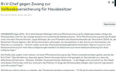 Quelle: comdirect Informer, Märkte, Suchfunktion nach Vollkaskoversicherung, abgerufen am 05.07.2023