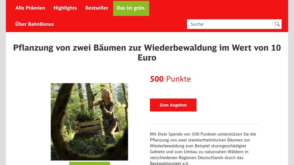 Quelle: Webseite mit den Prämien einer deutschen Eisenbahngesellschaft, abgerufen am 19.07.2023