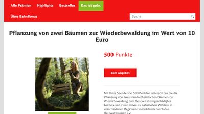 Quelle: Webseite mit den Prämien einer deutschen Eisenbahngesellschaft, abgerufen am 19.07.2023