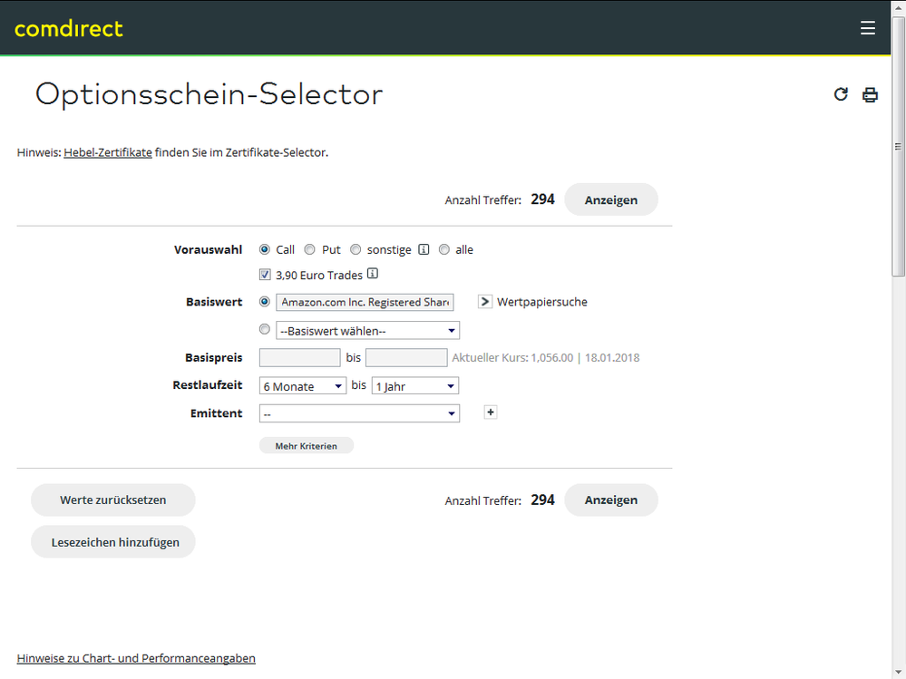 Aus  dem comdirect-Informationsangebot