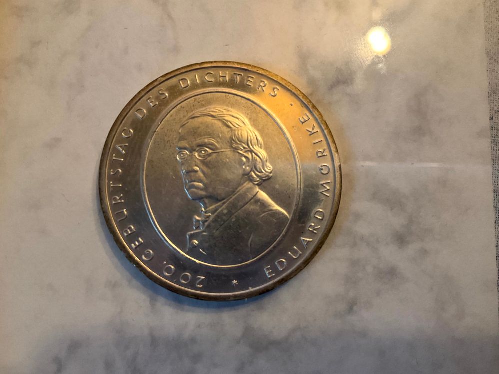 10€ Sondermünze 200 Jahre Eduard Mörike