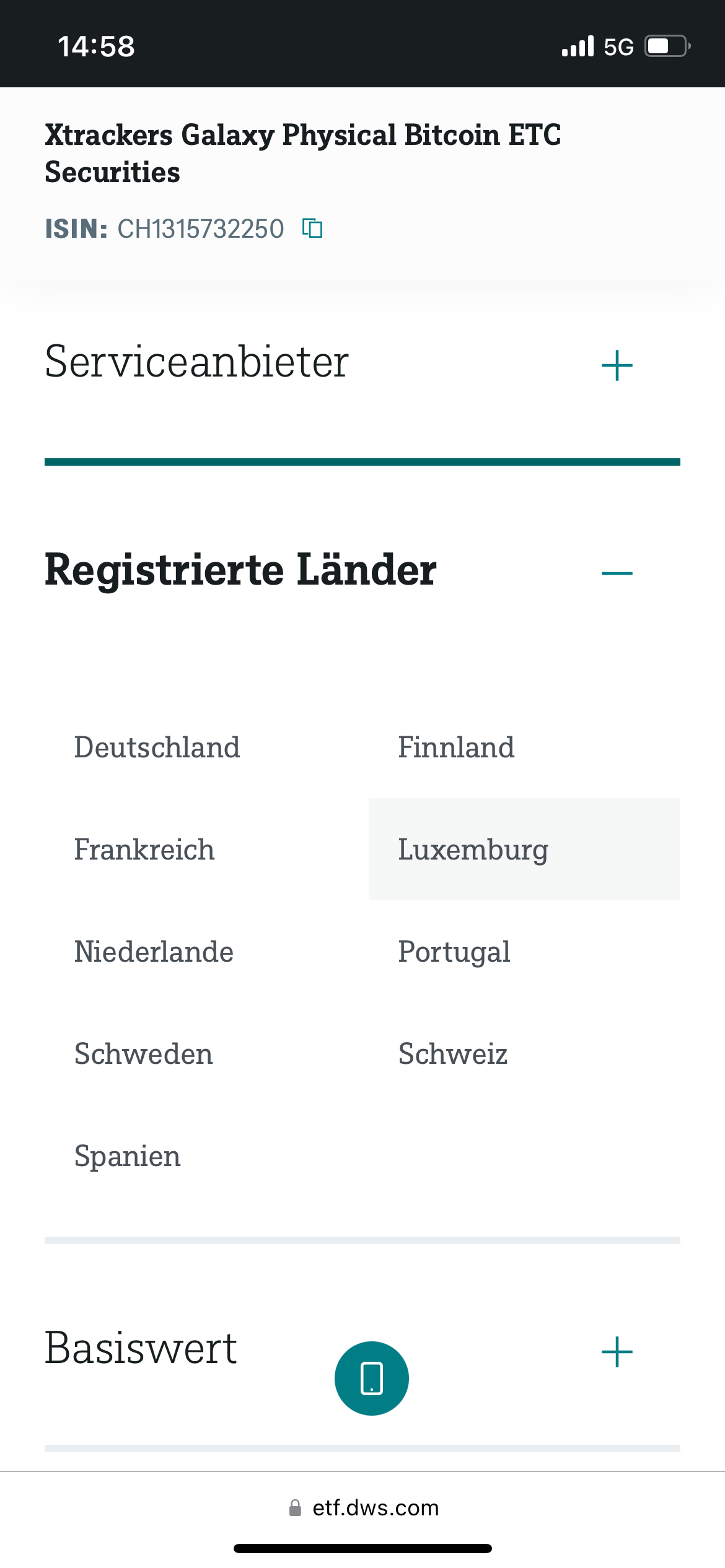 Bitcoin-ETC Xtrackers nicht kaufbar, wann ? - comdirect