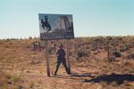 Wyoming Cowboy - das Schild hatte mehrere Einschusslöcher!