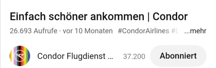 Quelle: YT-Kanal von Condor, abgerufen am 12.07.25