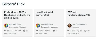Quelle: comdirect Community, Kundenansicht (eingeloggter Zustand), abgerufen am 16.07.2025