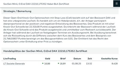 Quelle: comdirect Informer, Kundenansicht (eingeloggt), abgerufen am 01.08.2025