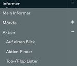 Quelle: comdirect Webseite, Navigationsleiste, abgerufen am 03.08.2025