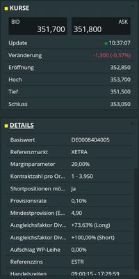 Quelle: comdirect CFD Trader Pro, System im Echtbetrieb/Kundenansicht, abgerufen am 10.09.2025