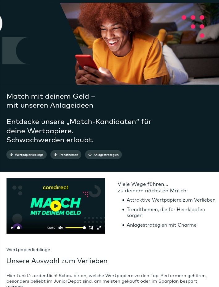 Quelle: comdirect Webseite, eingeloggter Zustand/Kundenansicht, abgerufen am 23.09.2025
