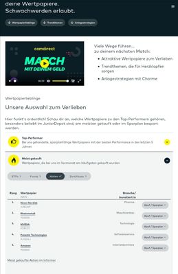 Quelle: comdirect Webseite, eingeloggter Zustand/Kundenansicht, abgerufen am 24.09.2025