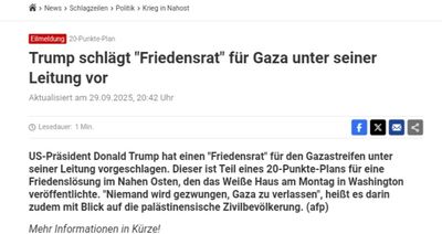 Quelle: gmx Portal, Nachrichtenseite, nicht eingeloggte Außenansicht, 29.09.2025 20:43 Uhr