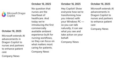 Quelle: Microsoft, Pressemitteilungen, öffentliche Ansicht, abgerufen am 17.10.2025