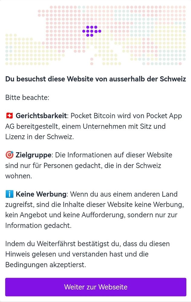 Quelle: Pocket Bitcoin Webseite, abgerufen am 15.11.2025