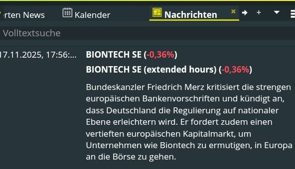 Quelle: comdirect CFD-Trader pro, Kundenansicht/eingeloggter Zustand, abgerufen am 17.11.2025