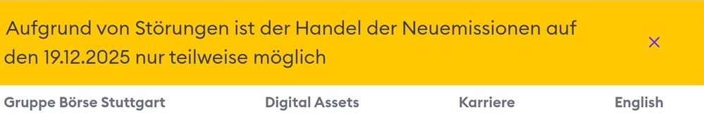Quelle: Webseite der Börse Stuttgart, abgerufen am 19.12.2025