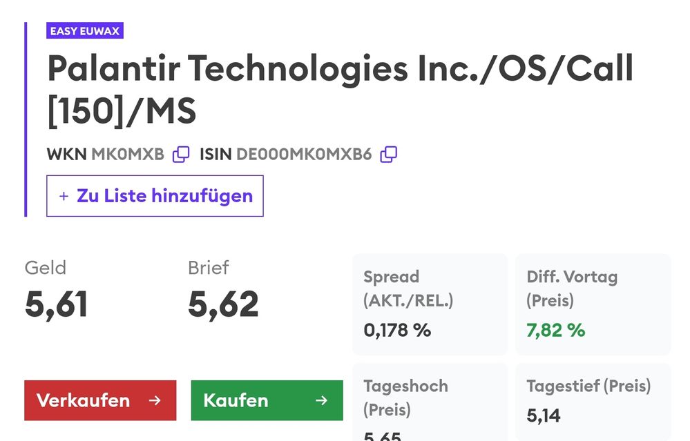 Quelle: Webseite der Börse Stuttgart, abgerufen am 19.12.2025