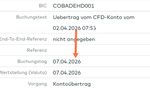 Quelle: comdirect Website, Kundenansicht/persönlicher Bereich, abgerufen am 07.04.2026