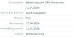 Quelle: comdirect Webseite, eingeloggter Zustand/persönlicher Kundenbereich, abgerufen am 10.04.2026