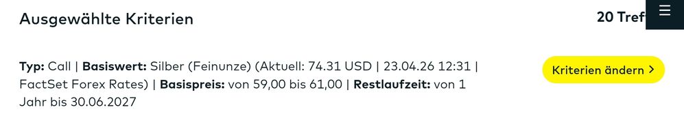 Quelle: comdirect Webseite, eingeloggter Zustand, abgerufen am 23.04.2026