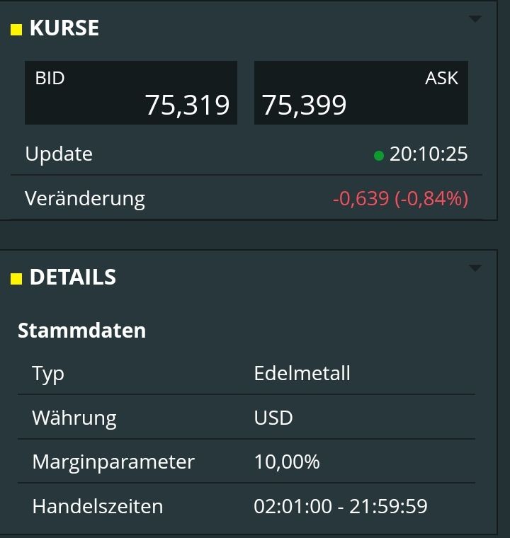 Quelle: comdirect CFD-Trader pro, Kundenansicht, abgerufen am 2704.2026