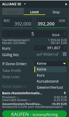 Quelle: comdirect CFD-Trader pro, eingeloggter Zustand/Kundenansicht, abgerufen am 28.04.2026