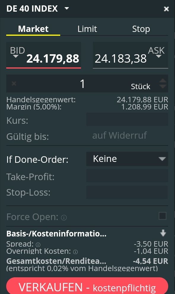 Quelle: comdirect CFD-Trader pro, öffentliche Ansicht/Kundenansicht, abgerufen am 12.06.2026