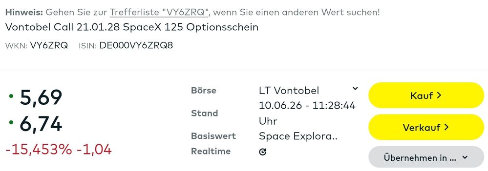 Quelle: comdirect Infomrer, öffentliche Ansicht, abgerufen am 1.06.20262