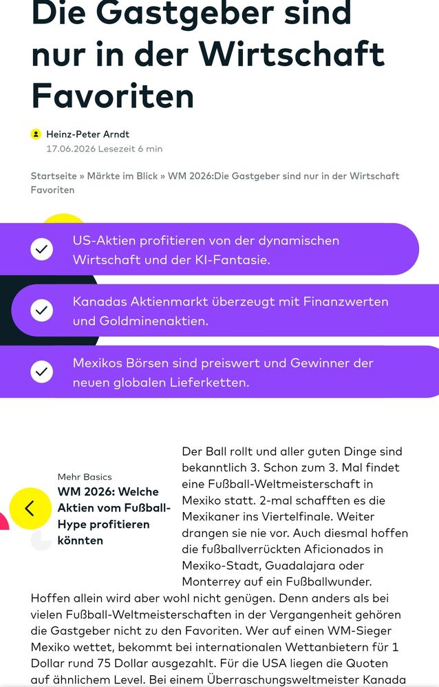 Quelle: Verlinkter Artikel zum comdirect Newsletter, abgerufen am 18.06.2026