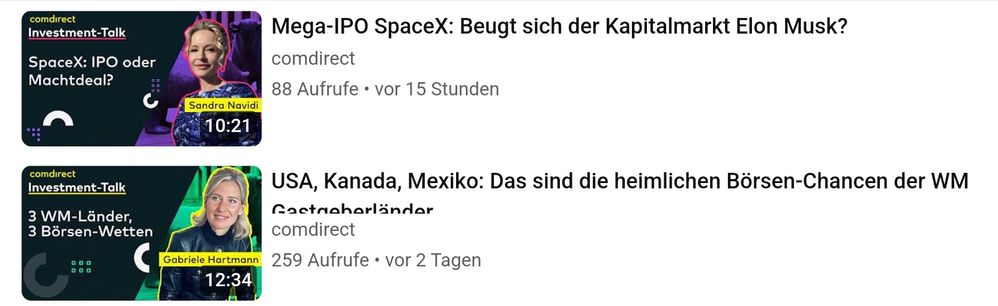 Quelle: comdirect YouTube-Kanal, abgerufen am 18.06.2026
