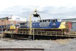 CSX-Betriebswerk in Cumberland (hinterstes Maryland) mit einer noch aktiven Drehscheibe (aus dem Pramax-Fotoarchiv)