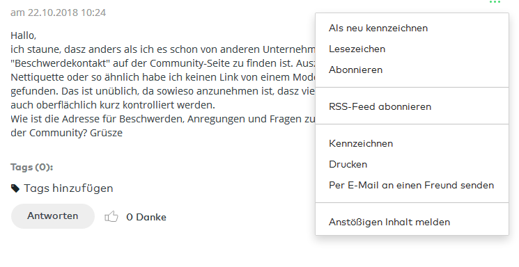 Quelle:  Bildschirmausschnitt aus der comdirect-Communuity