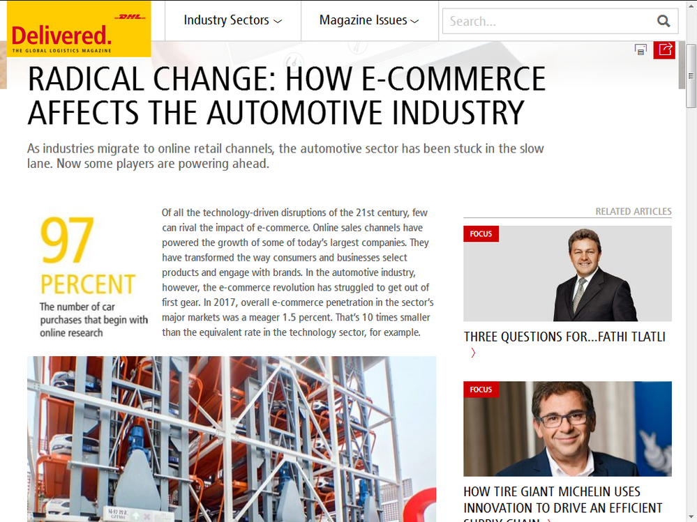 Quelle: Delivered Magazin von DHL, vom 22.11.2018