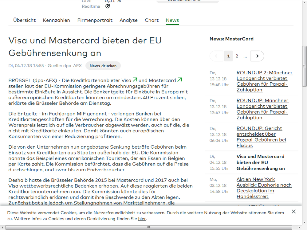 Quelle: Nachrichtenfeed des comdirect-informers