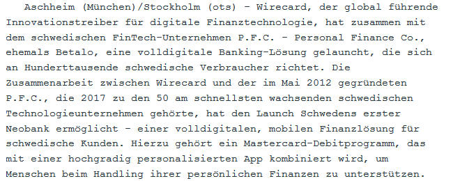 Quelle: Comdirect-Informer Meldung vom Donnerstag, den 24.01.2019