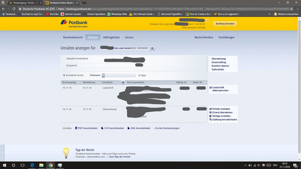 comdirect vs Postbank