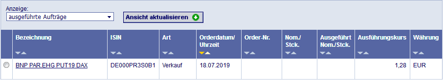 Quelle: Glücksdrachen-Echtdepot beim Lieblingsbroker, Orderbuch