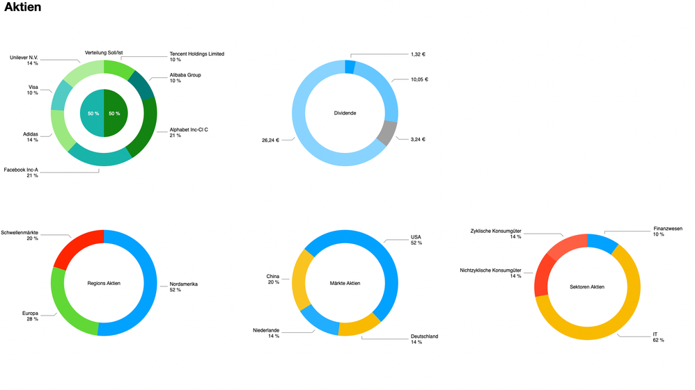 Einzelaktienverteilung in %