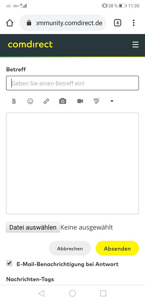 Textbearbeitung? Negativ