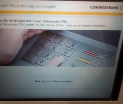 5. Die neue Geheimzahl wurde bestätigt.