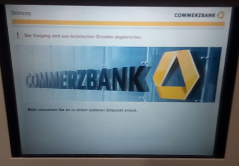 7. Die erste Fehlermeldung nach der Warterei.