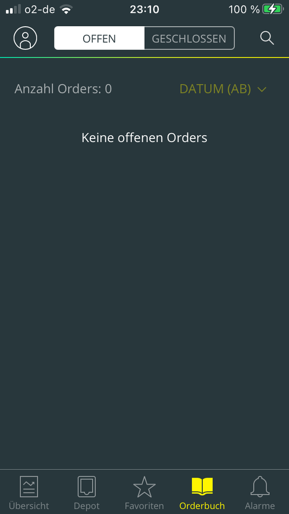Screenshot Trading App